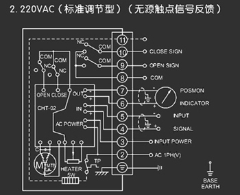 220VAC標(biāo)準(zhǔn)調(diào)節(jié)型<a href='http://m.wswcn.com/Product/diefa/diandongdiefa/' target='_blank'>電動<a href='http://m.wswcn.com/Product/diefa/' target='_blank'>蝶閥</a></a>接線圖（